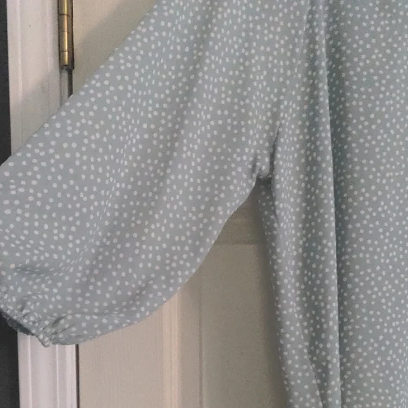 EUC✨ PAPERMOON XL mint/light blue Coraley 3/4 Tie Sleeve Blouse from Stitchfix - Picture 9 of 17